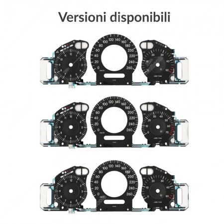 Versioni disponibili pannello elettroluminescente completo di fondino (nero - km/h) per contachilometri Mercedes CLK W209, CLS C219 e Classe E W211