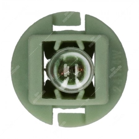 Lampadina per cruscotto EBSR 24V 1,4W con base verde chiaro parte superiore