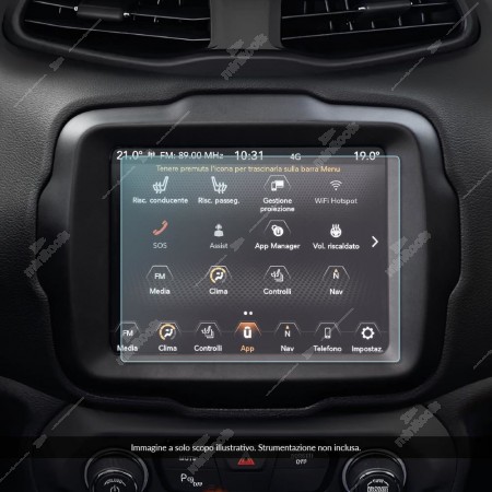 Vetro protettivo schermo display Jeep, RAM, Chrsyler e Dodge