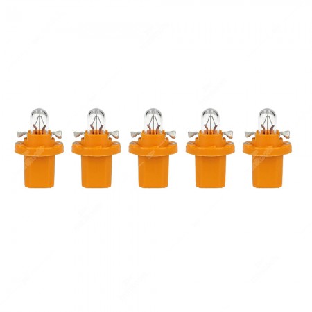 Confezione lampadine per cruscotto BX8,5d 12V base gialla
