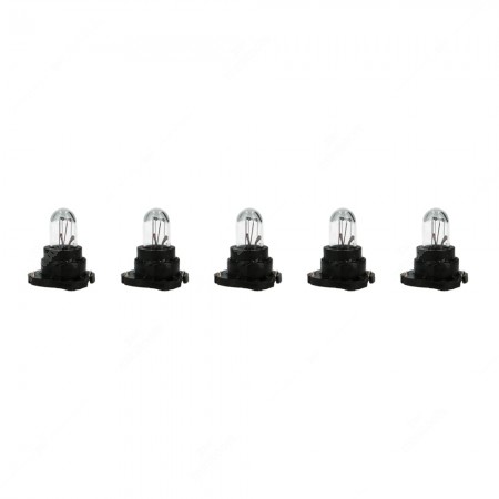 Confezione lampadine per cruscotto F4,8 12V base nera