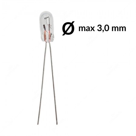Mini - Micro lampadina ad incandescenza T1 40mA 12V