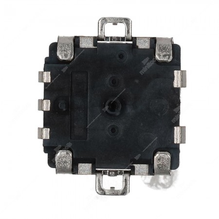 Encoder rotativo meccanico incrementale, 16 impulsi/giro, con tasto a pressione, 32 fermi - altezza: 19,5mm