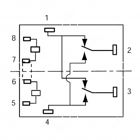 Diagramma pinout relè G8ND-2S-12VDC