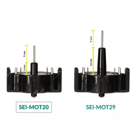 Confronto SEI-MOT20 e SEI-MOT29 motorini stepper motor per contachilometri
