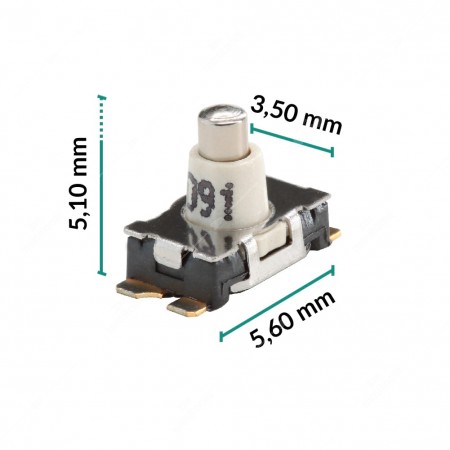Micropulsante 5,6x3,5x5,1mm - Confezione da 5 pz (normalmente aperto)