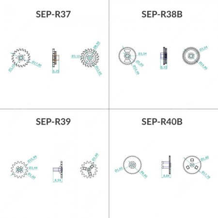 Kit di ingranaggi per la trasformazione da miglia a chilometri di quadri strumenti Porsche e Ruf