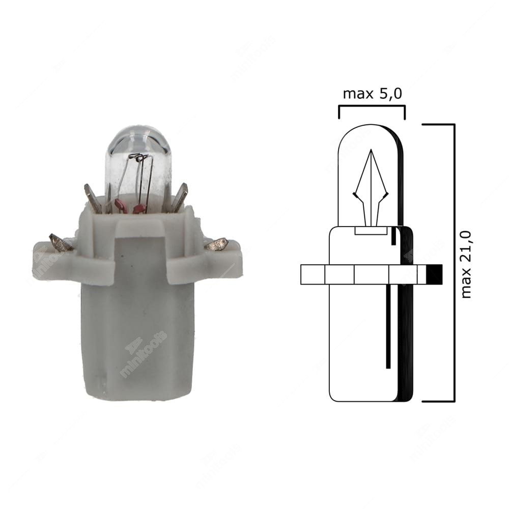 Lampadina Led BX8.4d E B8.4d 1 Smd BLU Luci Cruscotti E Strumentazioni 12v Dc - Foto 10