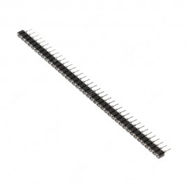 Connettore pin strip femmina THT dritto per PCB - 40 pin torniti - 1 fila - passo 2.54mm - conf. da 5 pz