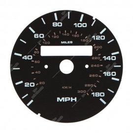 Fondino per tachimetro Porsche 911 964 e 993 (180 mph - singolo numeratore contachilometri - cambio manuale)