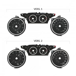 Kit di fondini per contachilometri Lancia Ypsilon 846 (modelli pre-restyling) - confronto versioni