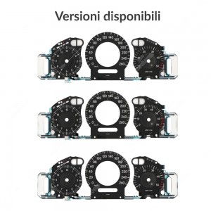 Versioni disponibili pannello elettroluminescente completo di fondino (nero - km/h) per contachilometri Mercedes CLK W209, CLS C219 e Classe E W211