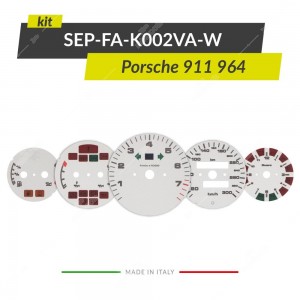 Kit di fondini bianchi per cruscotti Porsche 911 964