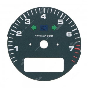 Fondino blu petrolio contagiri quadro strumenti Porsche 911 964 Turbo 3.3 e 993 Turbo - icone spente