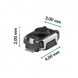 Micropulsante 3x4x2mm - Confezione da 5 pz (normalmente aperto)