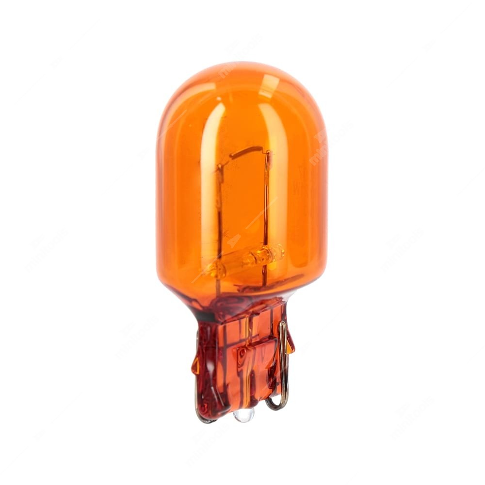T20 amber automotive bulb glass base WX3x16d 12V 21W