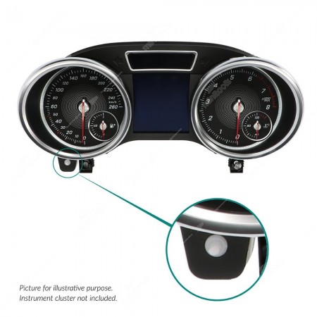 Where to find the shaft on Mercedes and Infiniti instrument clusters