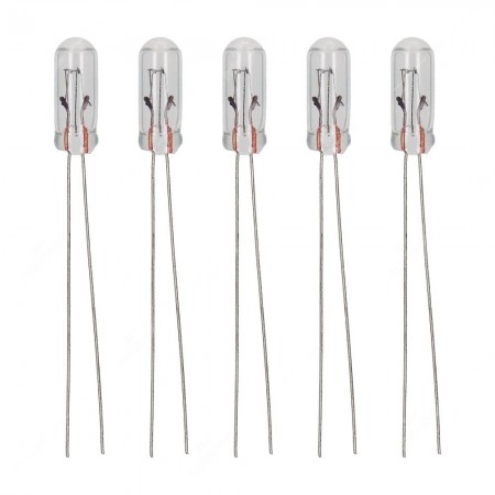 T4 70mA 24V wire base miniature incandescent light bulb - 5 pcs pack