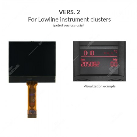 Volkswagen and Skoda Visteon petrol instrument clusters lowline display