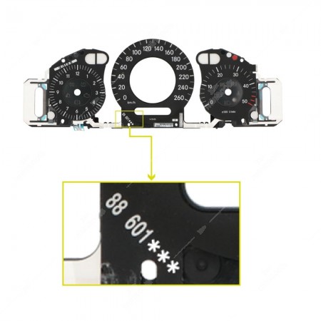 Where to find original code on Mercedes W209, W211, C219 speedometers EL panel