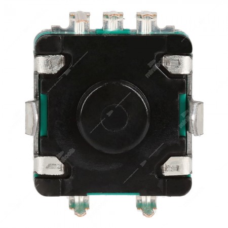 15 ppr, 30 detents  incremental rotary encoder with push lock switch - bottom view