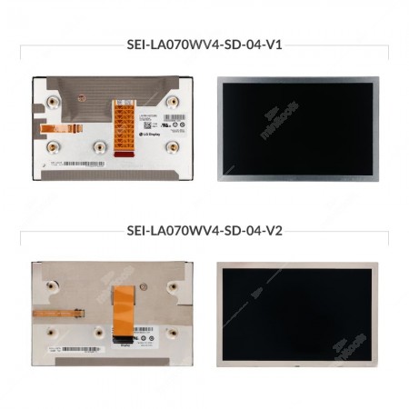Comparison of LA070WV4-SD04 LCD display versions