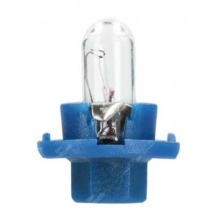 Automotive bulb BX8,4d 12V 1,8W with blue socket