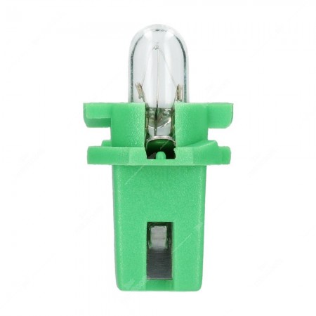 Automotive bulb B8,7d 12V 2W with green socket