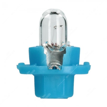 Automotive bulb B8,4d 12V 1,2W with light blue socket