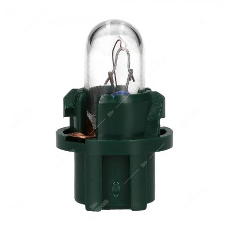 Automotive light bulb with green base T6,5 14V 3W