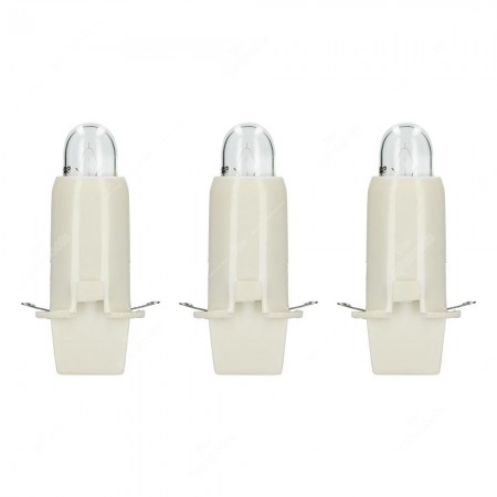 Pack of instrument cluster bulbs BX8,4d BIG 12V 2CP with white socket
