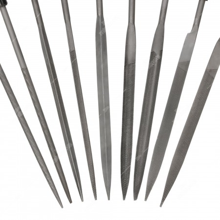 Detail of the tips of the precision needle files