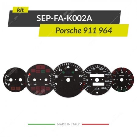 Set of gauge faces discs for Porsche 911 964 speedometers