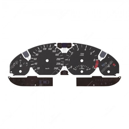 BMW 3 Series E46 speedometer dial disc - warning lights off