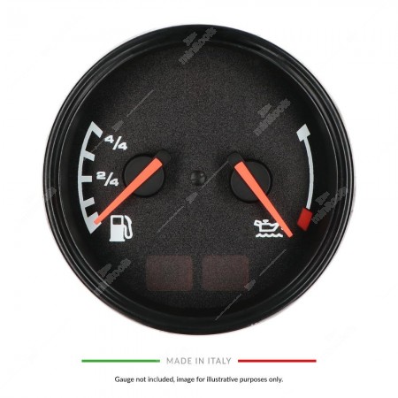 Porsche 911 964 oil and fuel level gauge with Minitools faceplate