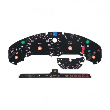 BMW 3 Series E36 instrument panel gauge face - warning lights on