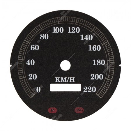 Harley Road King odometer gauge face - warning lights off