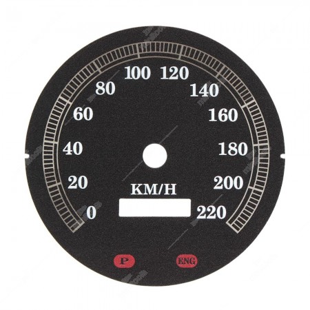 Harley Road King speedometer gauge face - warning lights on