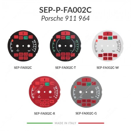 Colour available for the Porsche 911 964 oil temperature and pressure gauge dial