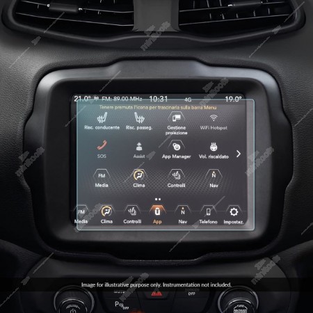 Protective glass for Jeep, RAM, Chrsyler and Dodge sat nav display