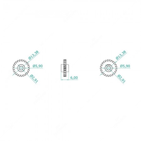 Technical schema of Mercedes W124 odometer gear