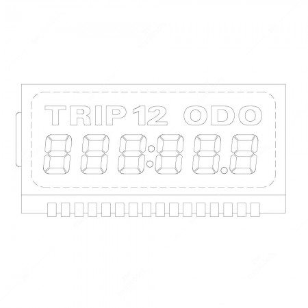 LCD display for Honda CB600F, Shadow 750, 1100 and Yamaha Fazer 600 - 1000 speedometers