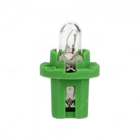 Instrument cluster bulb B8.5d BAX10d 12V with green socket 