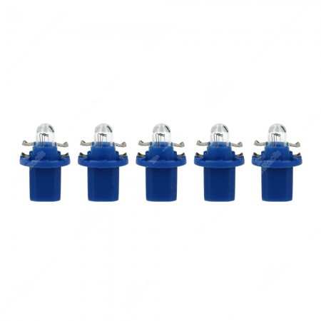 Pack of instrument cluster bulbs B8.5d BAX10d 12V with blue socket