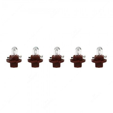 Pack of instrument cluster bulbs BX8.4d 24V with brown socket
