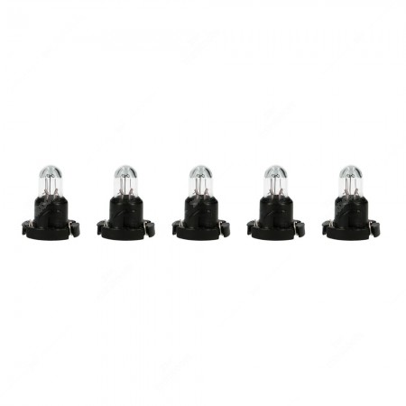 Pack of instrument cluster bulbs T-1/4NW 12V with black socket
