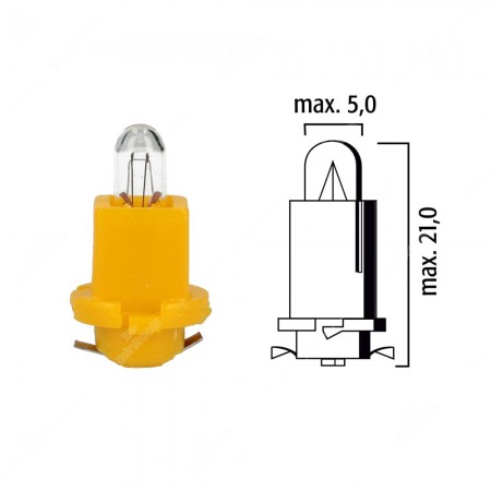 Schema of instrument cluster bulb  EBS-R11 24V with yellow socket 