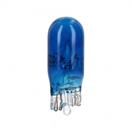 Dark blue bulb glass wedge base W2,1x9,5d 24V 5W T10 for lorries lighting