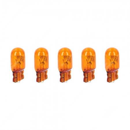 Pack of amber cars courtesy light bulbs  W2,1x9,5d 12V 5W T10