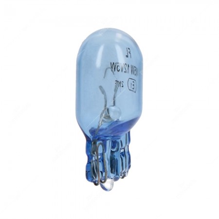 Blue bulb glass wedge base  W2,1x9,5d 12V 5W T10 for automotive lighting